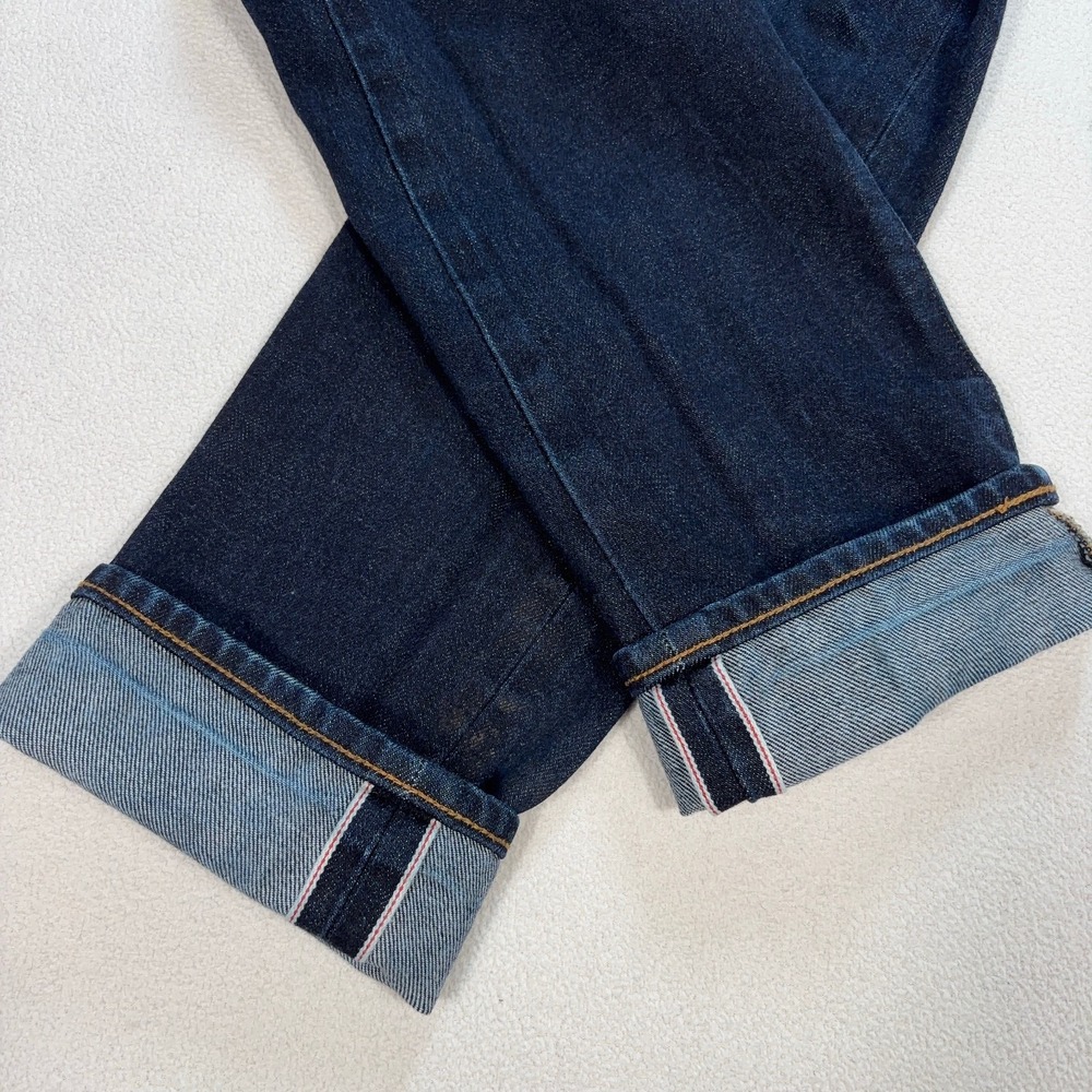 American Eagle Selvedge Jeans Men's 32x33 Blue 100% Cotton Slim Button Fly Denim - Picture 3 of 16